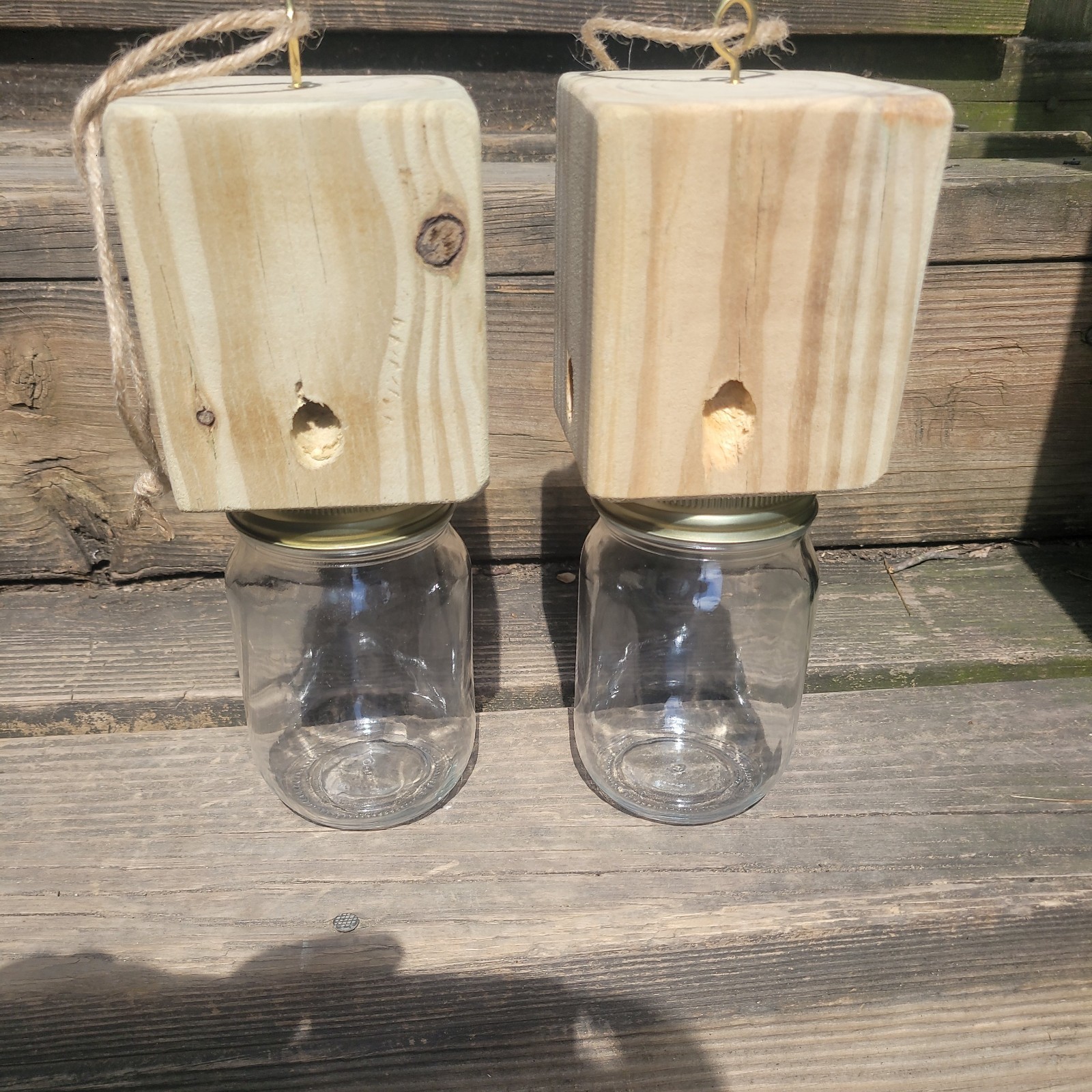 A PAIR of Handmade Carpenter Bee Traps FREE SHIPPING!