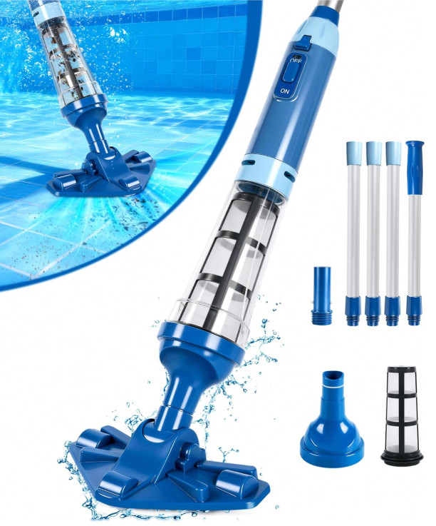 Aspiradora Spa Piscina Inalámbrica Recargable 90 Min Sensor Agua 15,8 GPM