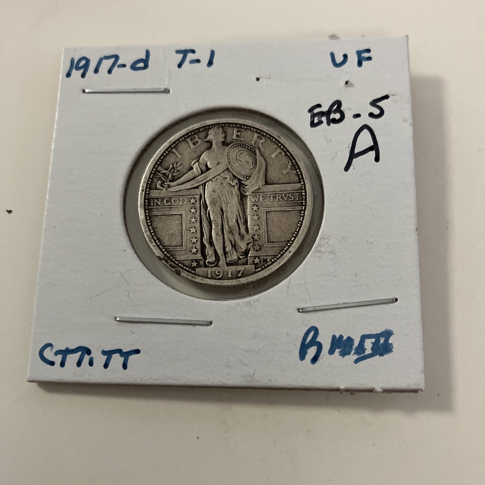 1917-d T-1 Standing Liberty Quarter