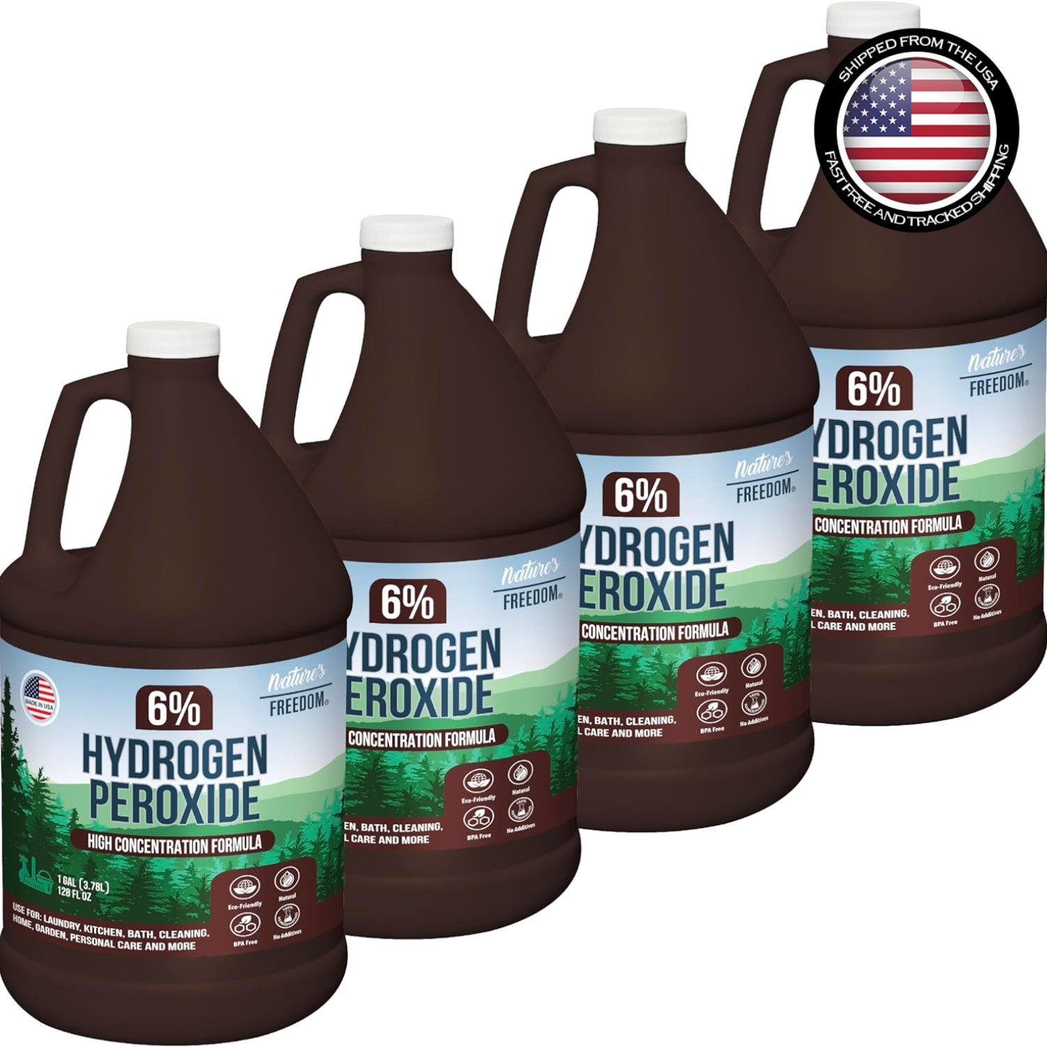 All-Purpose Unscented 6% Hydrogen Peroxide - 4 Gallons for Effective Cleaning