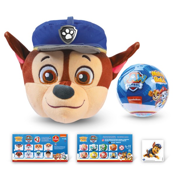Miraball Paw Patrol Blind Box Toys Metal Ball, Plush, Stickers, White Ribbon