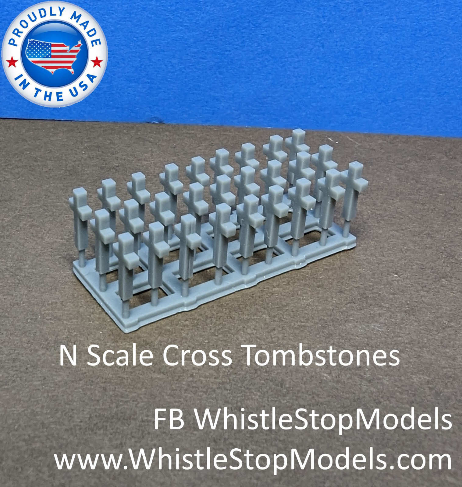 Z Scale Cross Tombstone