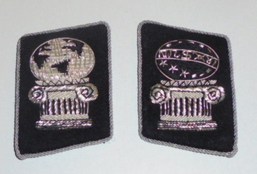 Masonic Solomon Temple Lodge Orb Uniform Collar Tabs Cape Robe Patch 33 Silver X