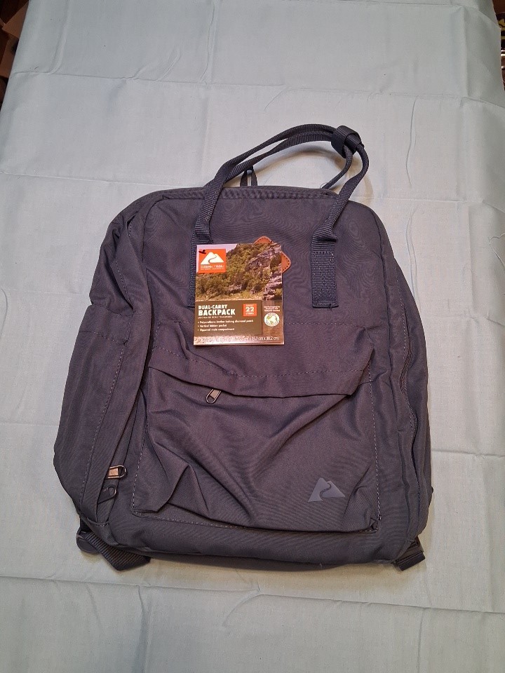 Ozark Trail Asheville Dual-carry Backpack Blue Indigo Adult Teen Straps 22 L NEW
