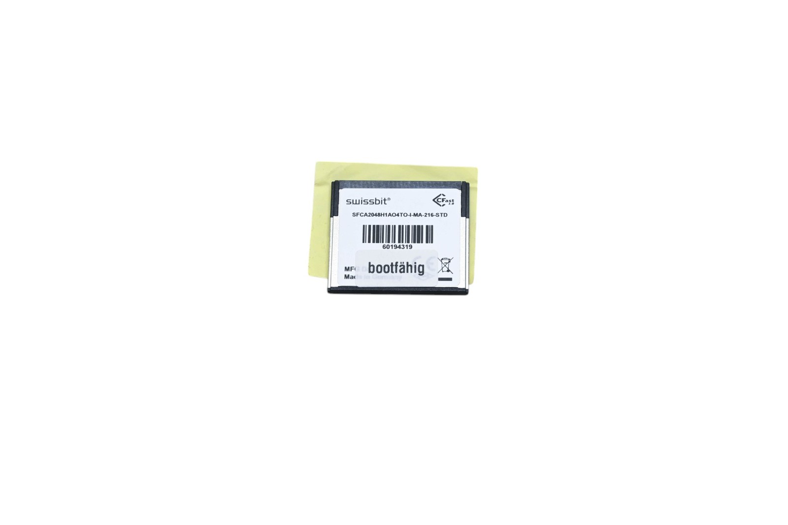Swissbit SFCA2048H1AO4TO-I-MA-216-STD, 60194319 2GB Mass Storage CFast Card NOS