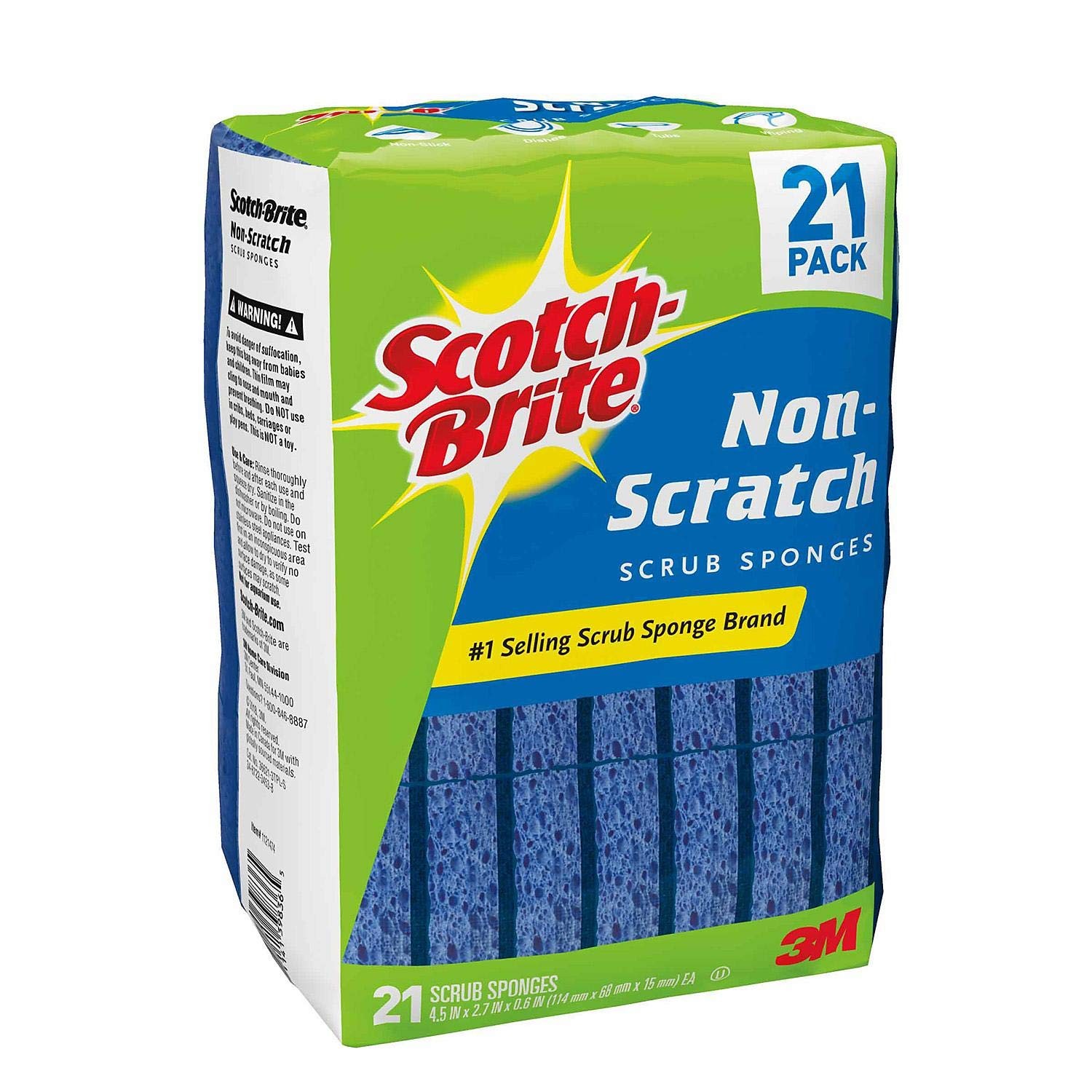 ScotchBrite 21 Pack NonScratch Scrub Sponges