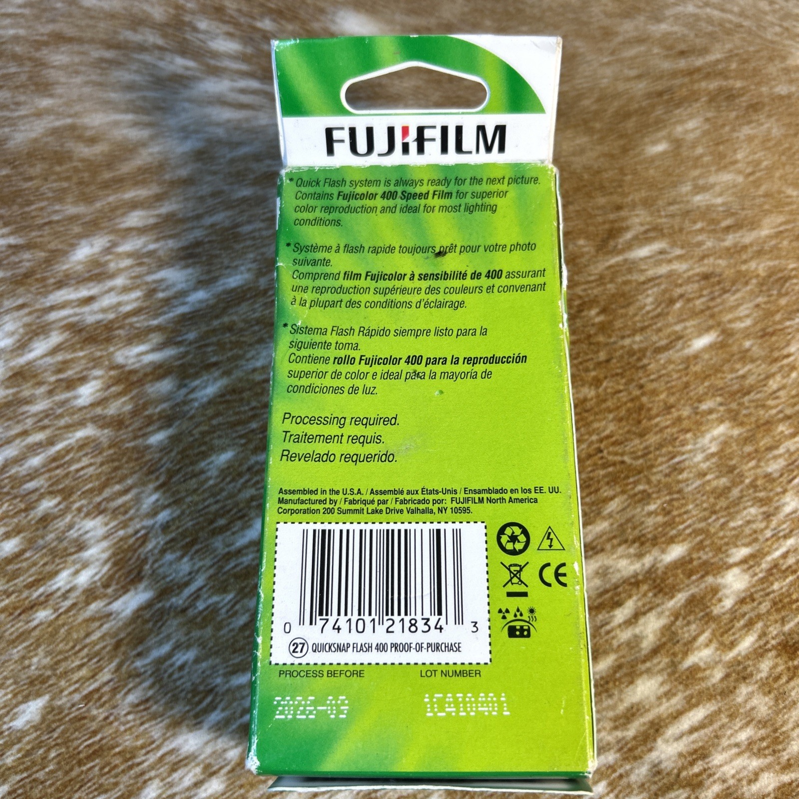 Fujifilm Quick Snap Flash Camera 27 Exposures Expiration 2025-07 Single Use New