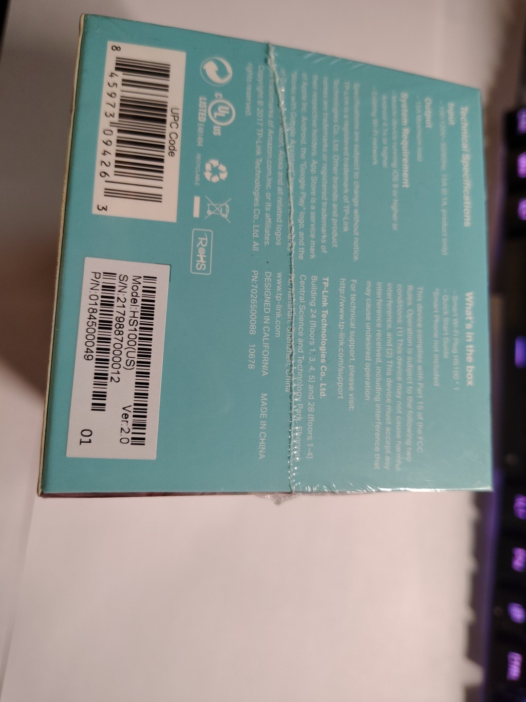 TP-Link HS100 Wi-Fi Smart Plug Kasa - NEW/SEALED