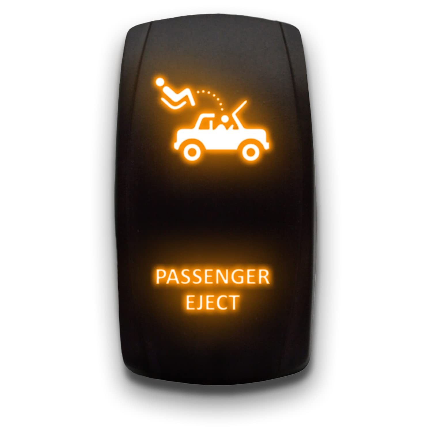 Passenger Eject Orange Laser Etched Toggle Switch 20A 12V Vertical Rocker