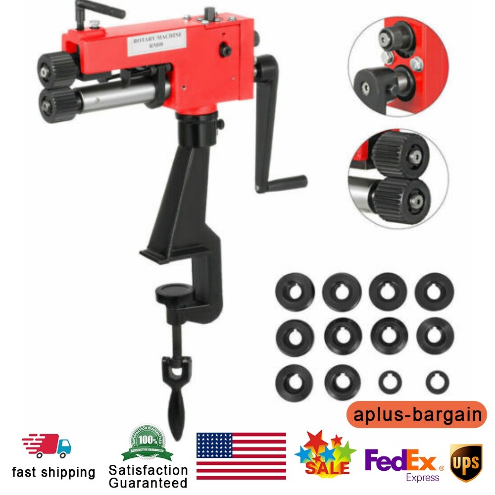 7" Bead Roller Former Sheet Metal Steel Bender & 6 Die Sets Burring Edging Tool