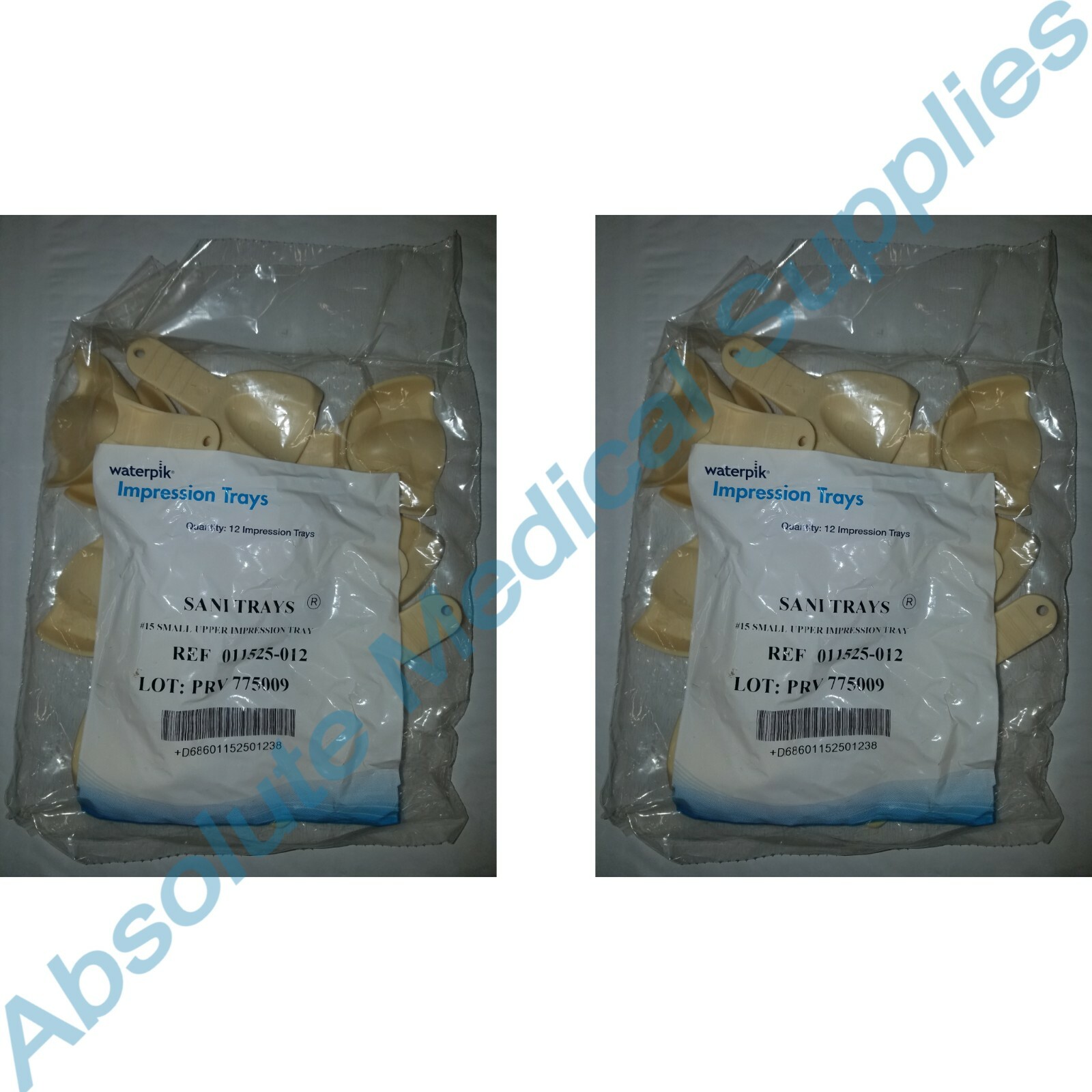 *2-Packs* WaterPik #15 Upper 12 Impression Sani Trays Small 011525-012
