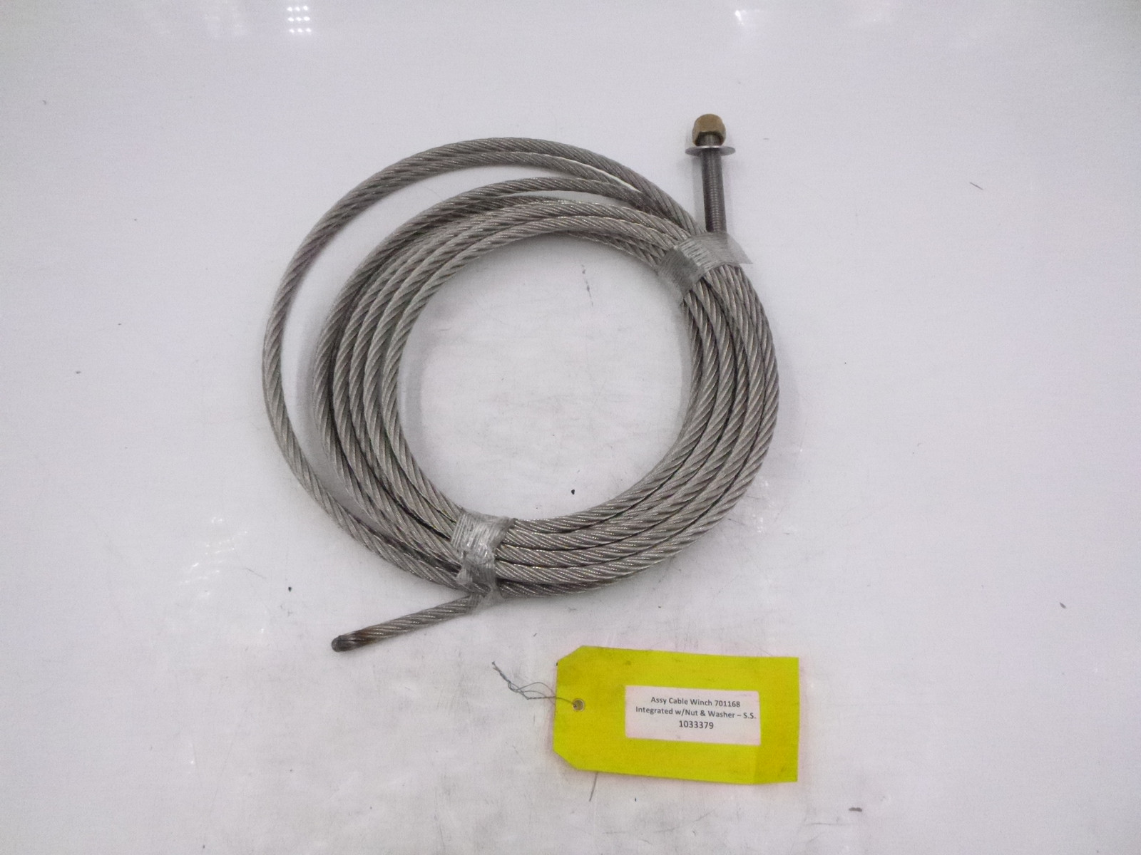 Approx. 20' Cable Winch Assembly 701168 Integrated W/Nut & Washer