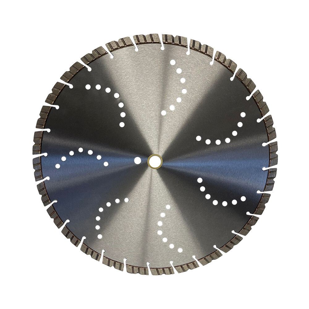 16" Aggressive Turbo Notched Diamond Blade 1"-20mm Arbor Width Wet Dry Cutting