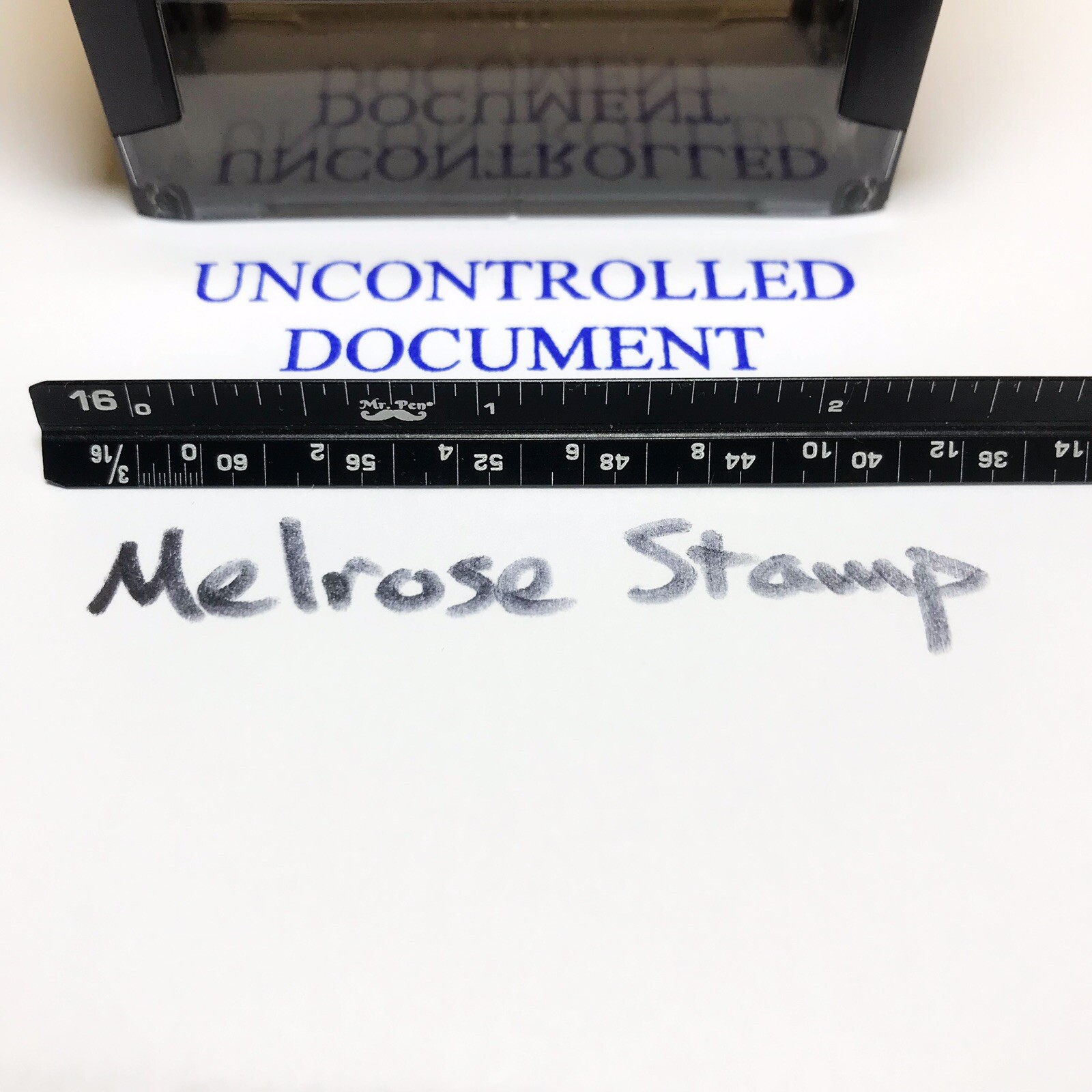Uncontrolled Document Rubber Stamp Blue Ink Self Inking Ideal 4913