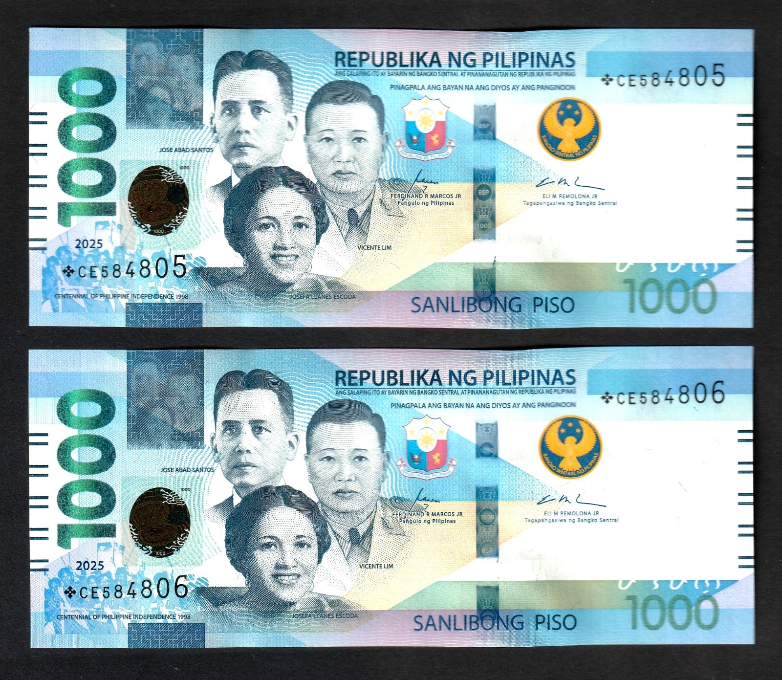 2025 Philippines 1000 Piso Star/ Replacement note *CE584805 Uncirculated