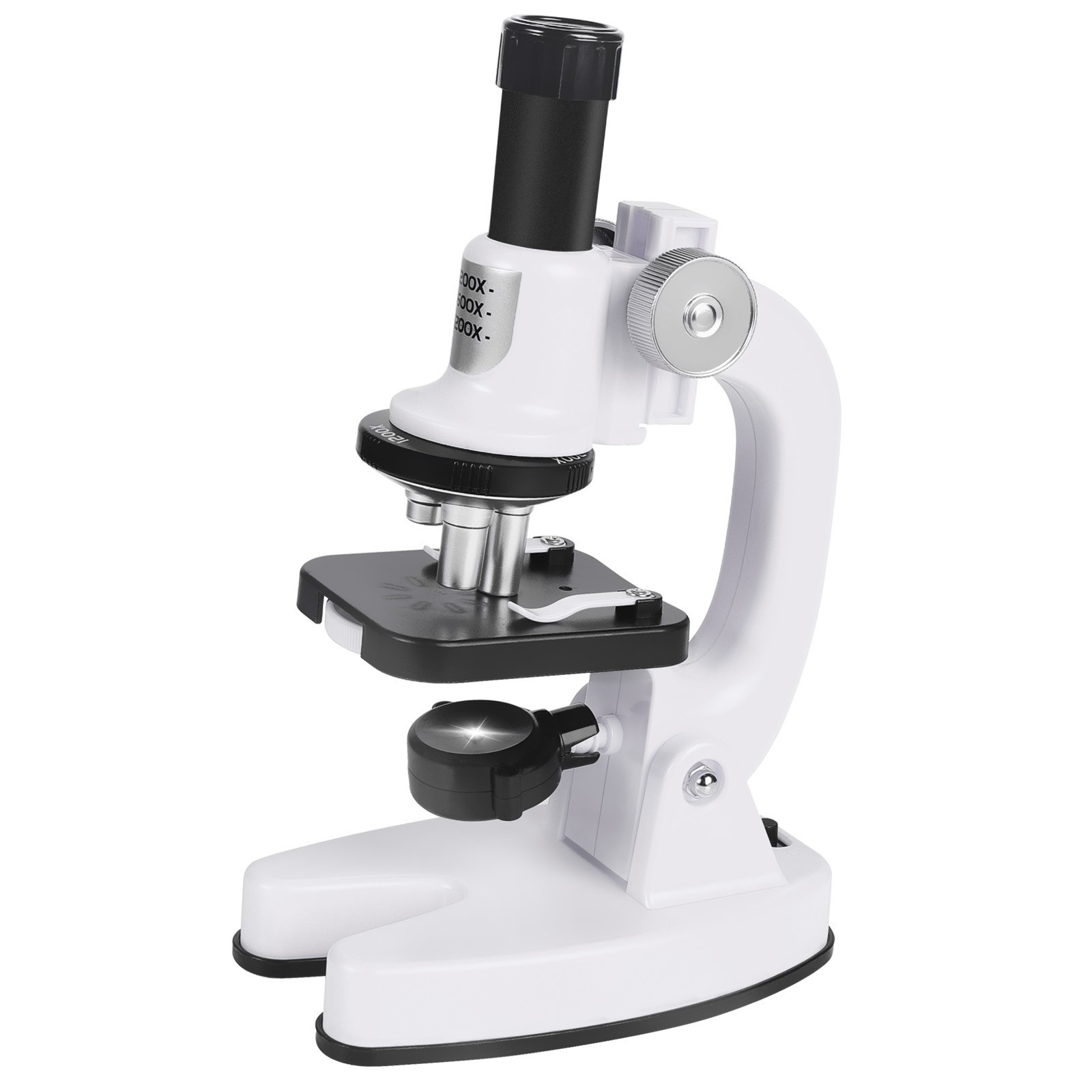 Kids Biological Microscope Students Laboratory 200x 600x 1200x Magnification