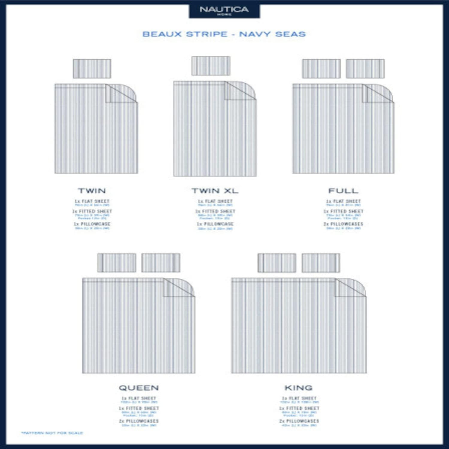 - King Size Sheets, Cotton Percale Bedding Set, Crisp & Cool, Coastal Home Decor