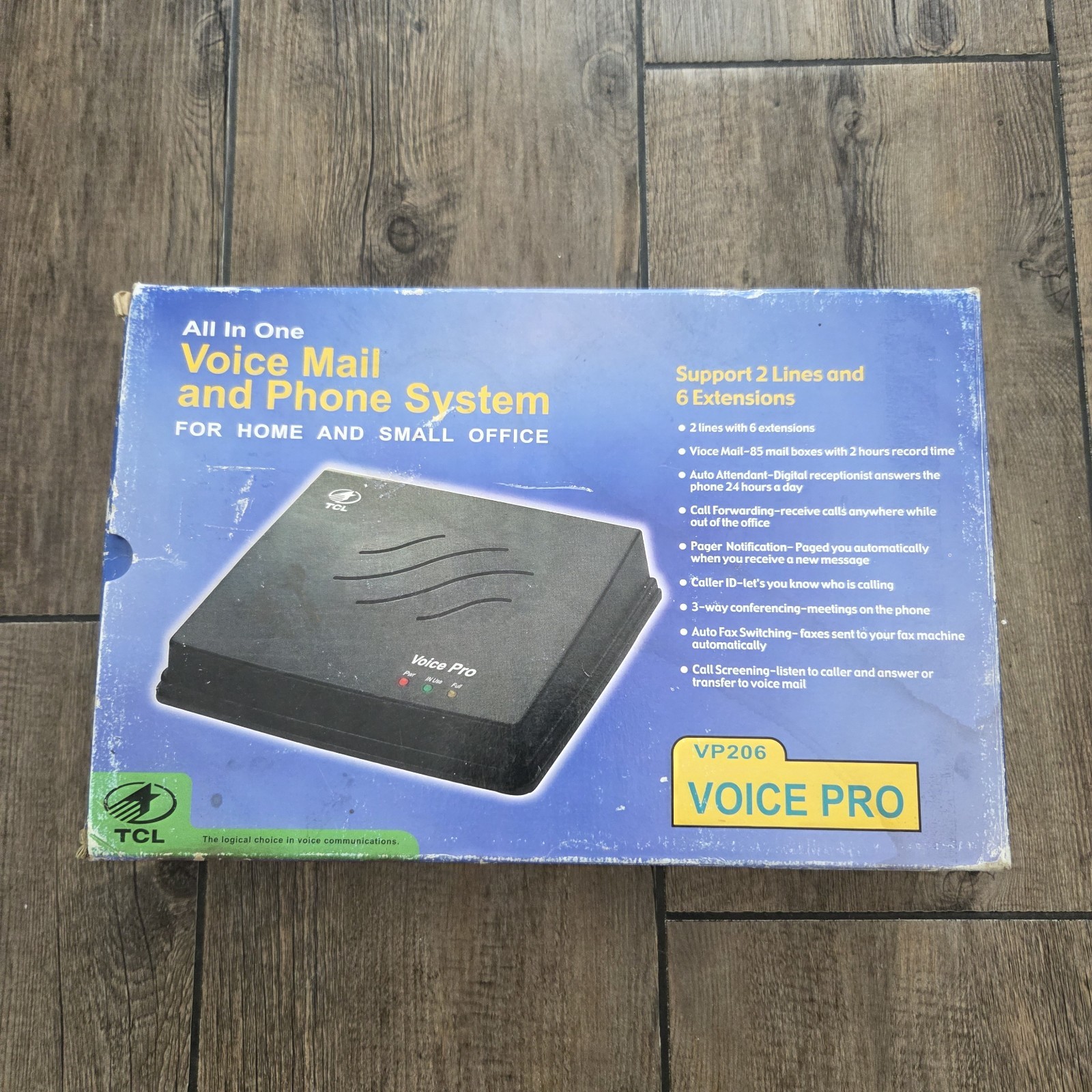 TCL VP-206 VOICEPRO 2-line All in one Voicemail And phone system *NEW*