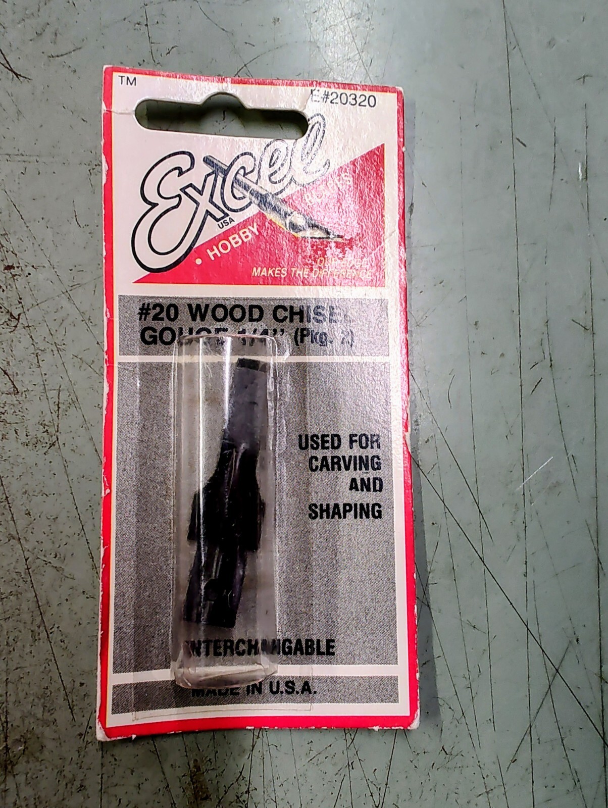 Excel #20320: #12 Wood Chisel Gouge 1/4" ;  2 Pack, NEW  Made in the USA