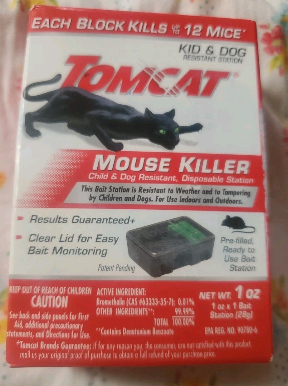 Tomcat Mouse Killer Disposable Bait Station Clear Lid Child and Dog Resistant