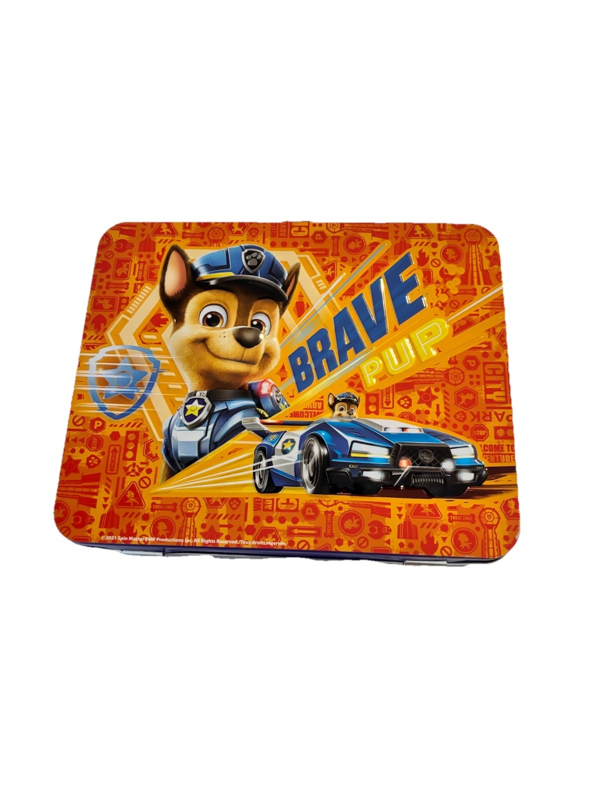 Paw Patrol Chase Collectible Storage Tin Brave Pup - Tin ONLY