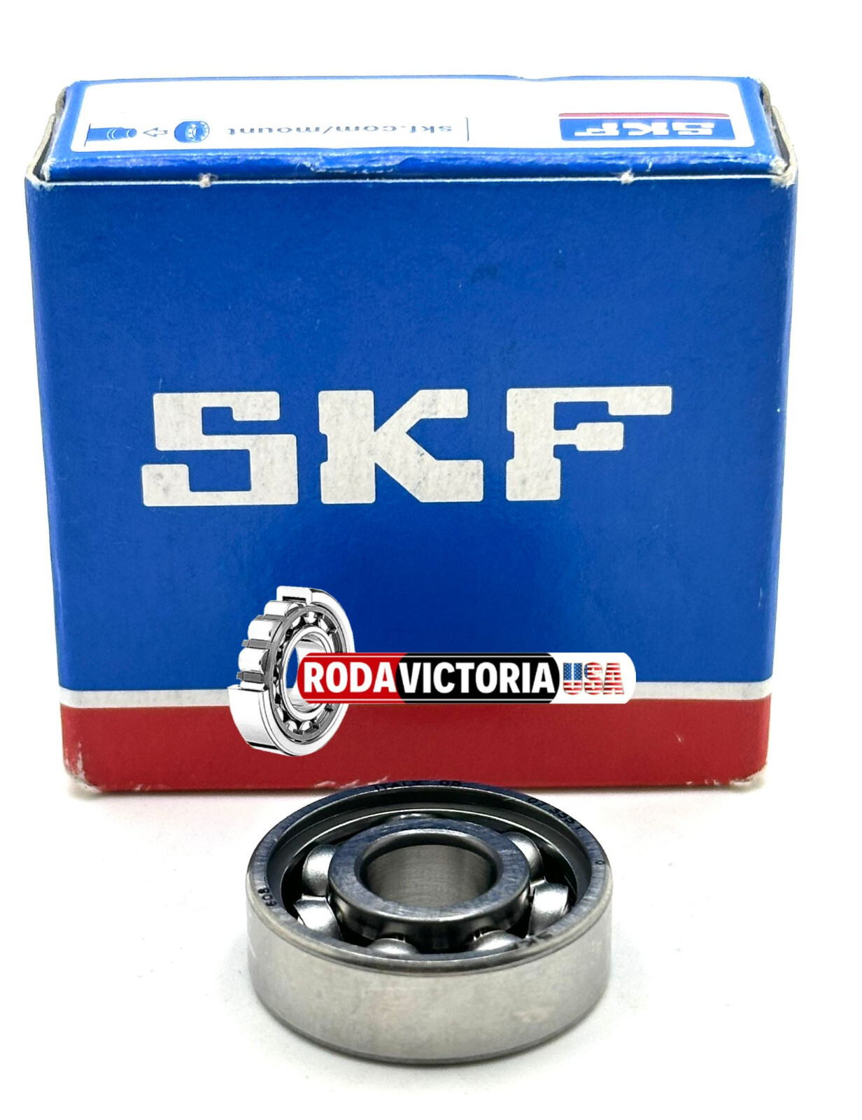 SKF 608 Deep Groove Ball Bearing, Open, No Seals 8x22x7 mm