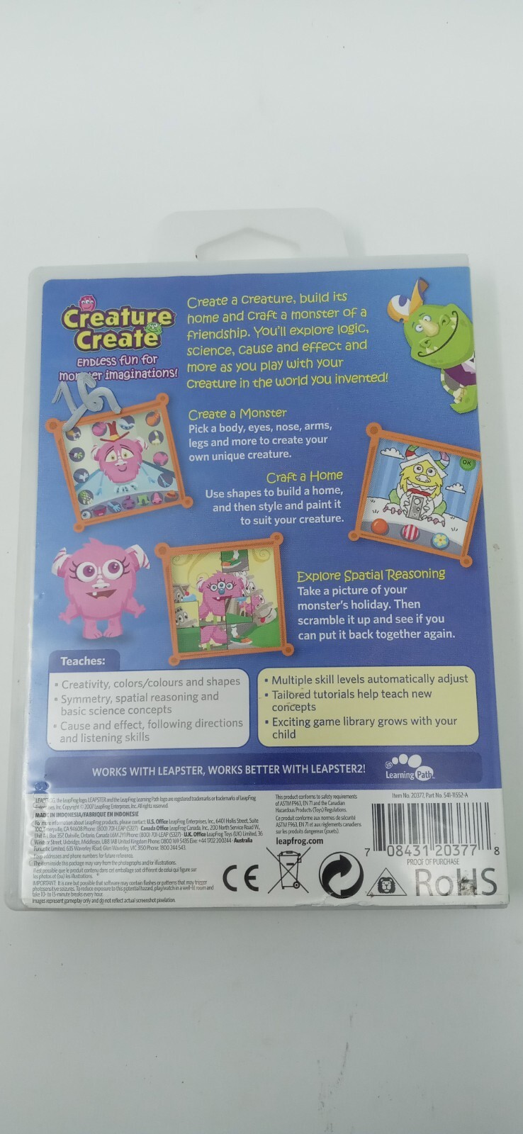 Leapfrog Leapster Creature Create and Dora the Explorer Camping Adventure