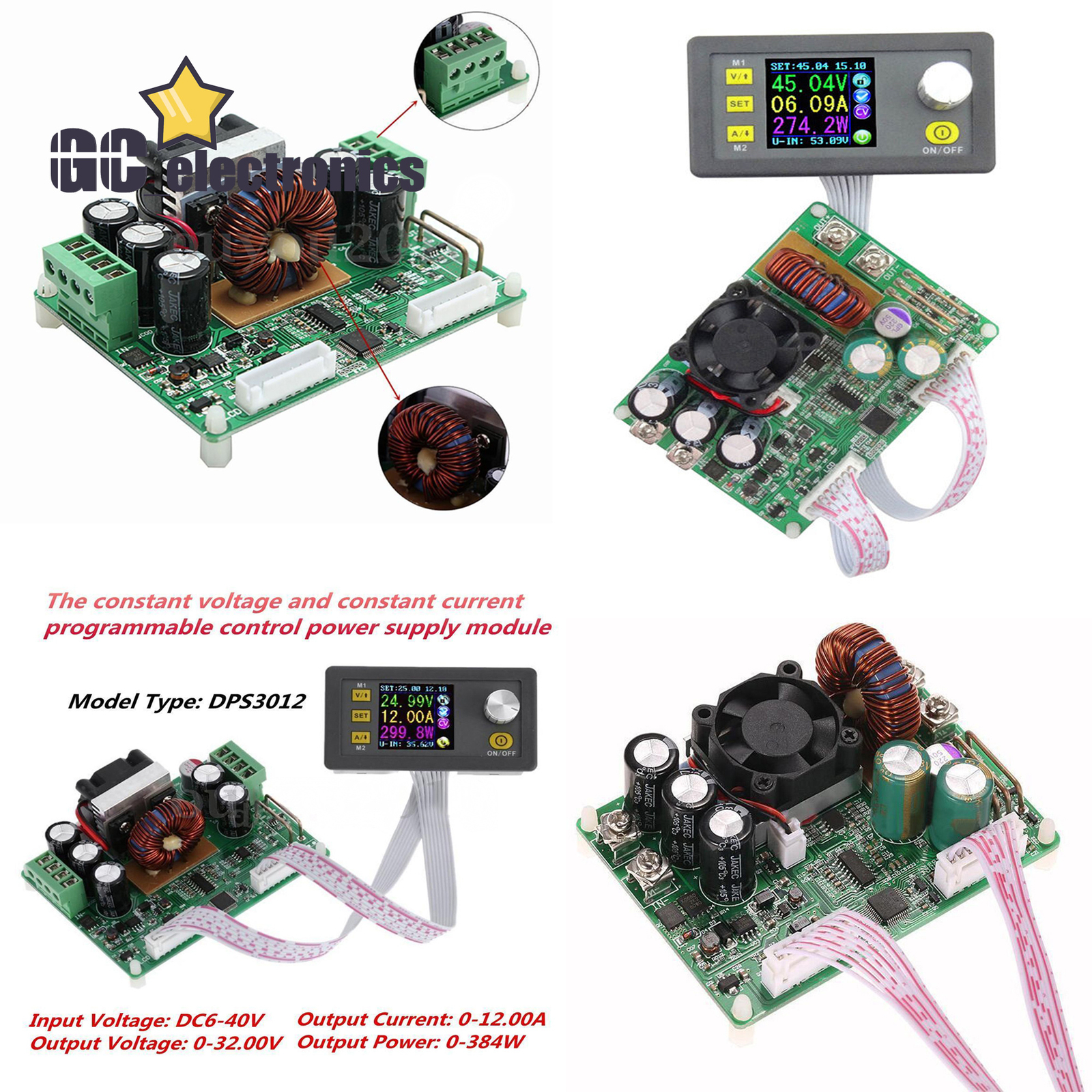 DPS3012/ DPS5015/ DPS5020 Adjustable Regulated LCD Digital Power Supply Module