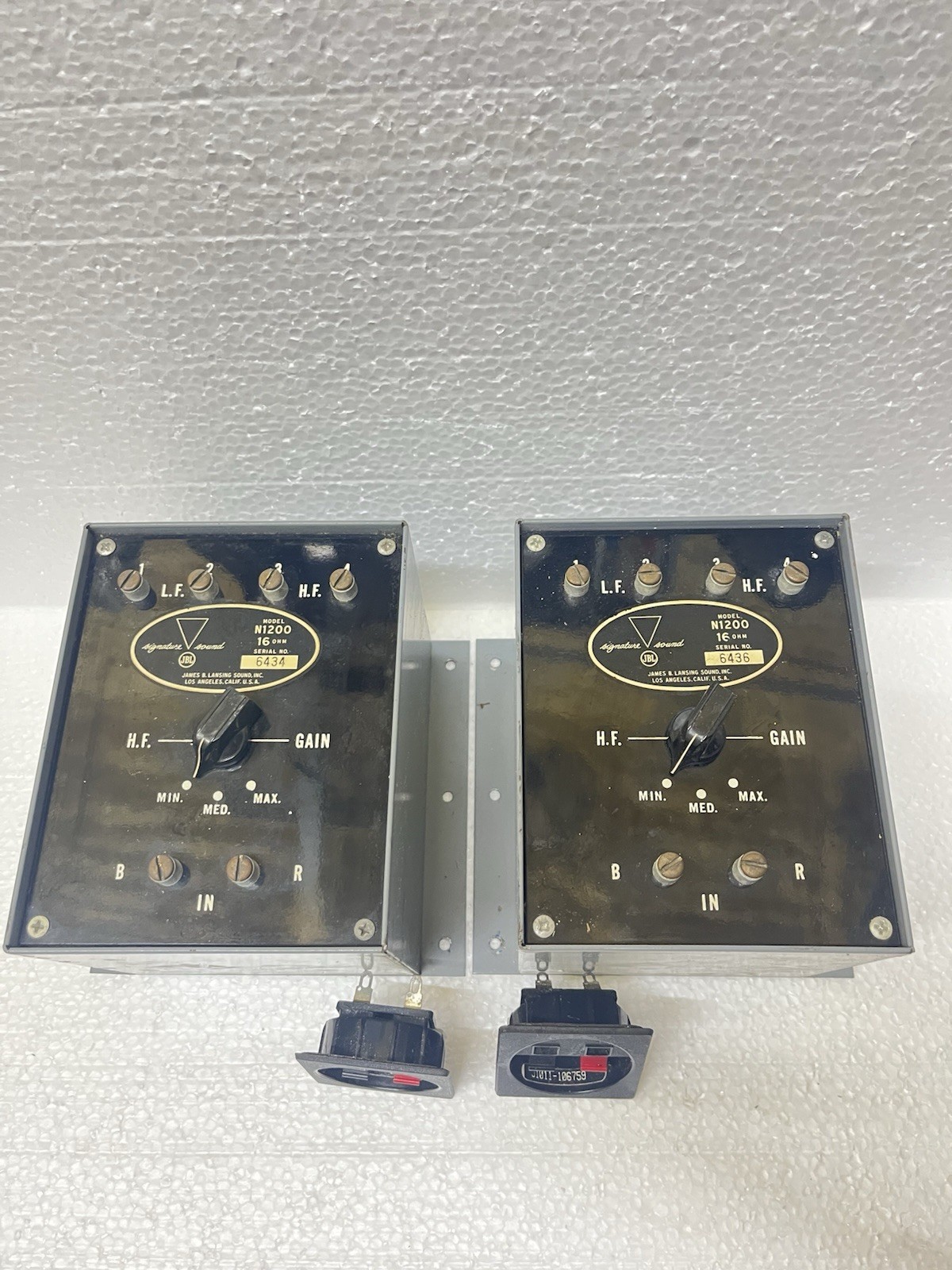 Vintage Pair JBL Model N1200 Crossovers 16 Ohm Excellent Working Pair