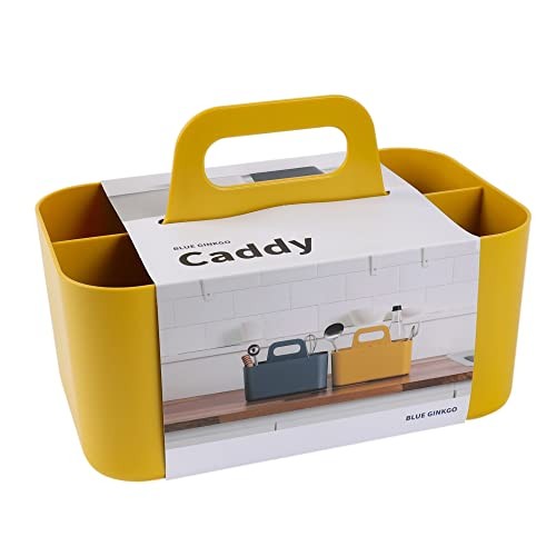 Stackable Organizer Caddy, Yellow, Made in Korea | Portable. Rectangle YELLOW