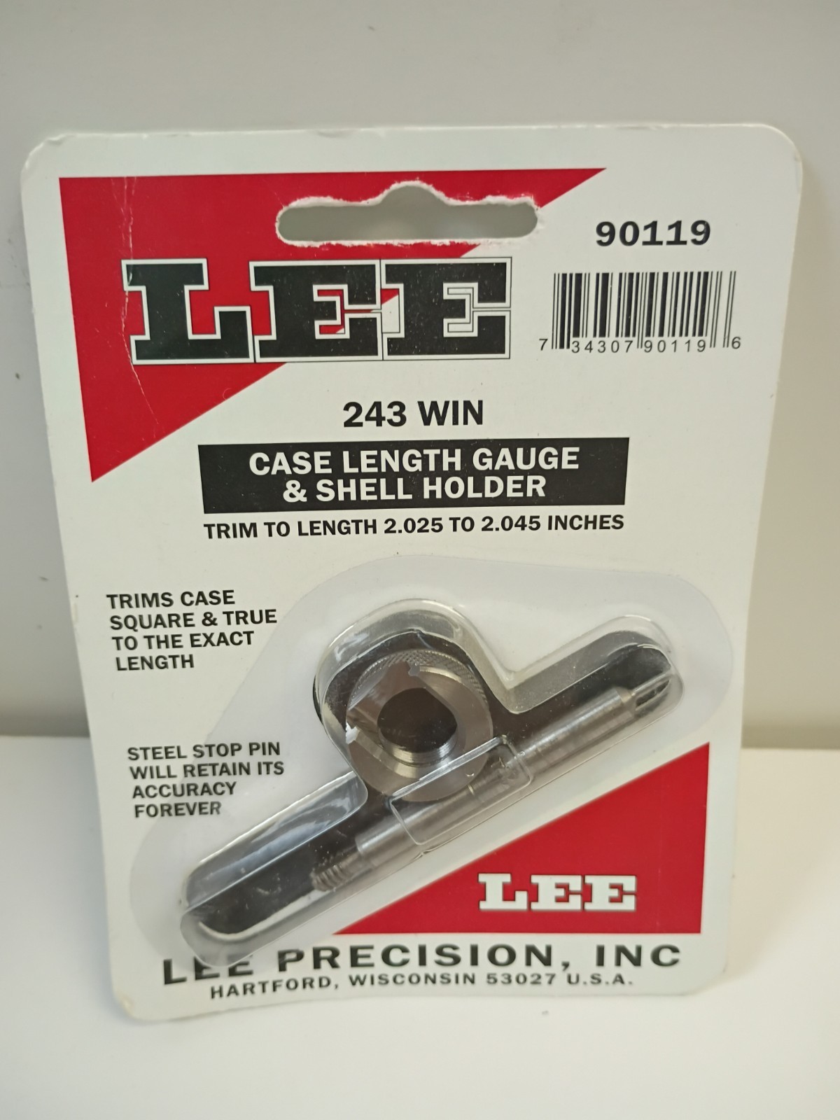 Lee 90119 243 Win Case Length Shell Holder
