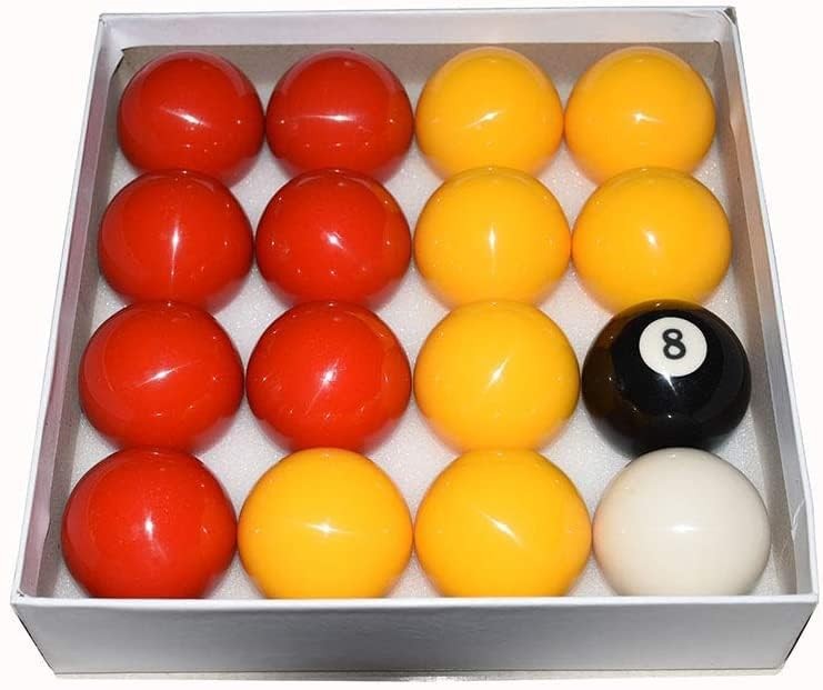 Billiard Balls Pool Table Ball Set 2-1/4 Inch Red Yellow