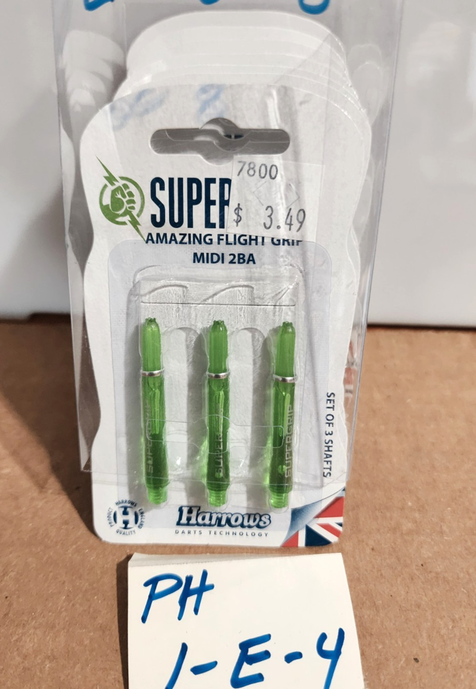 Lot of 8 Sets- Harrows Midi 2BA Supergrip Green