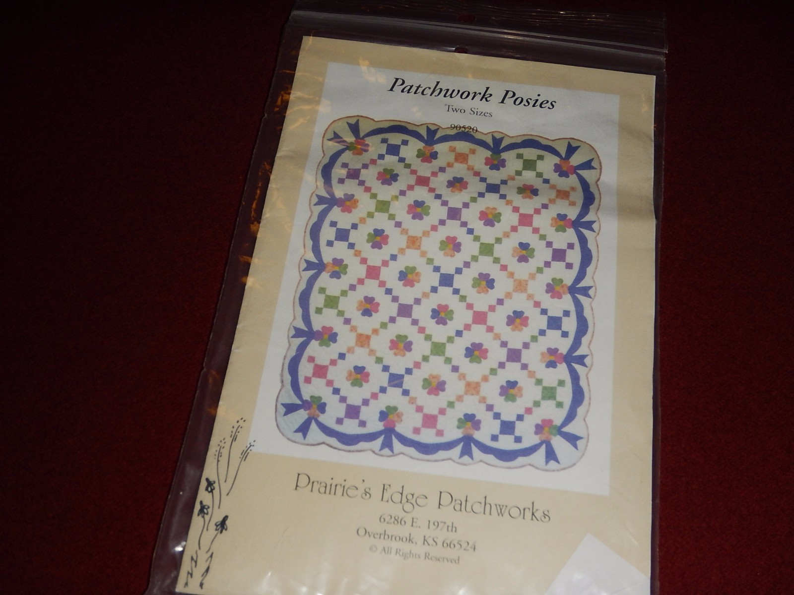 Prairie's Edge Patchworks "Patchwork Posies" Quilt Pattern - Two Sizes