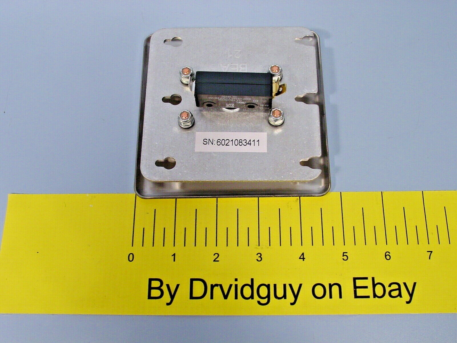 Door Controls DC10011 4.75" Square PushPlate w/ Push-To-Open Handicap
