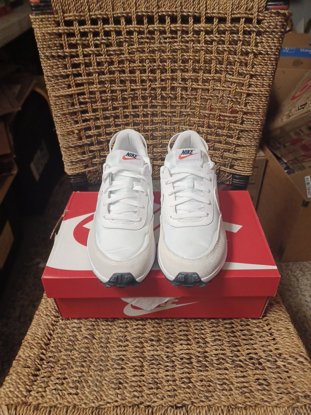 Nike Women's Waffle Debut  DH9523-100 White Running Shoes Size 11 Or Men 9.5