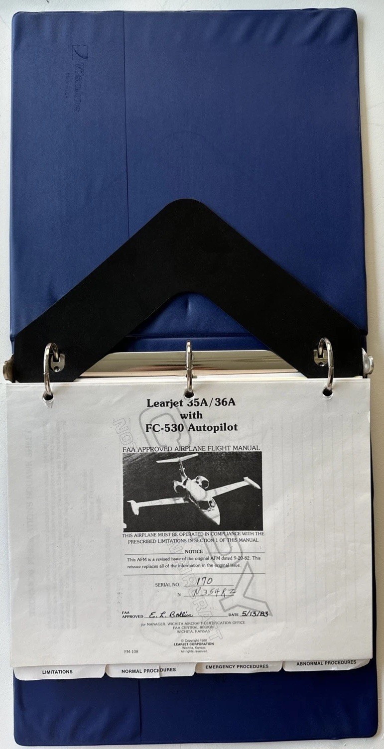 Learjet 35A/36A With FC 530 Autopilot 1988 FAA APPROVED AIRPLANE FLIGHT MANUAL