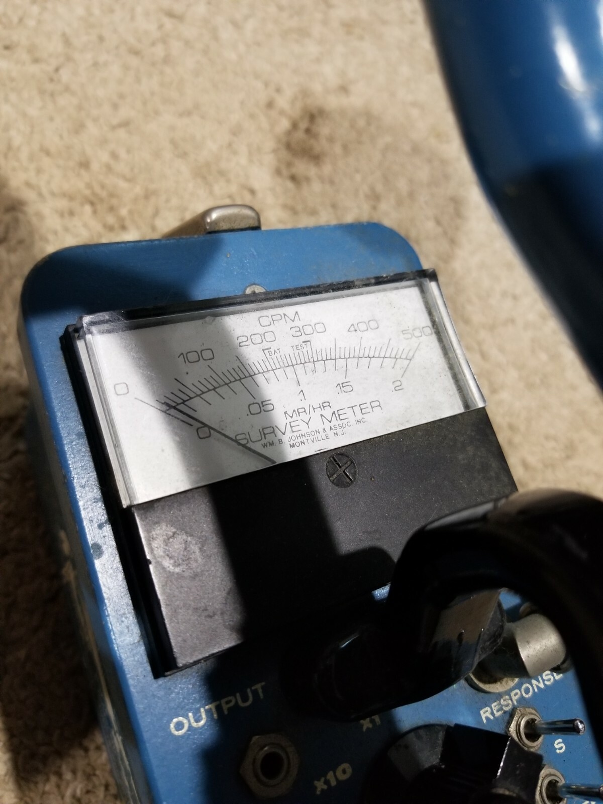 WM B Johnson Model GSM-15 Geiger Counter with Probe