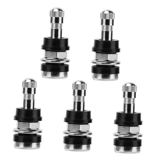 5 Pcs Metal Clamp-in Tire Valve Stems - High Pressure Tubeless Valves TR416