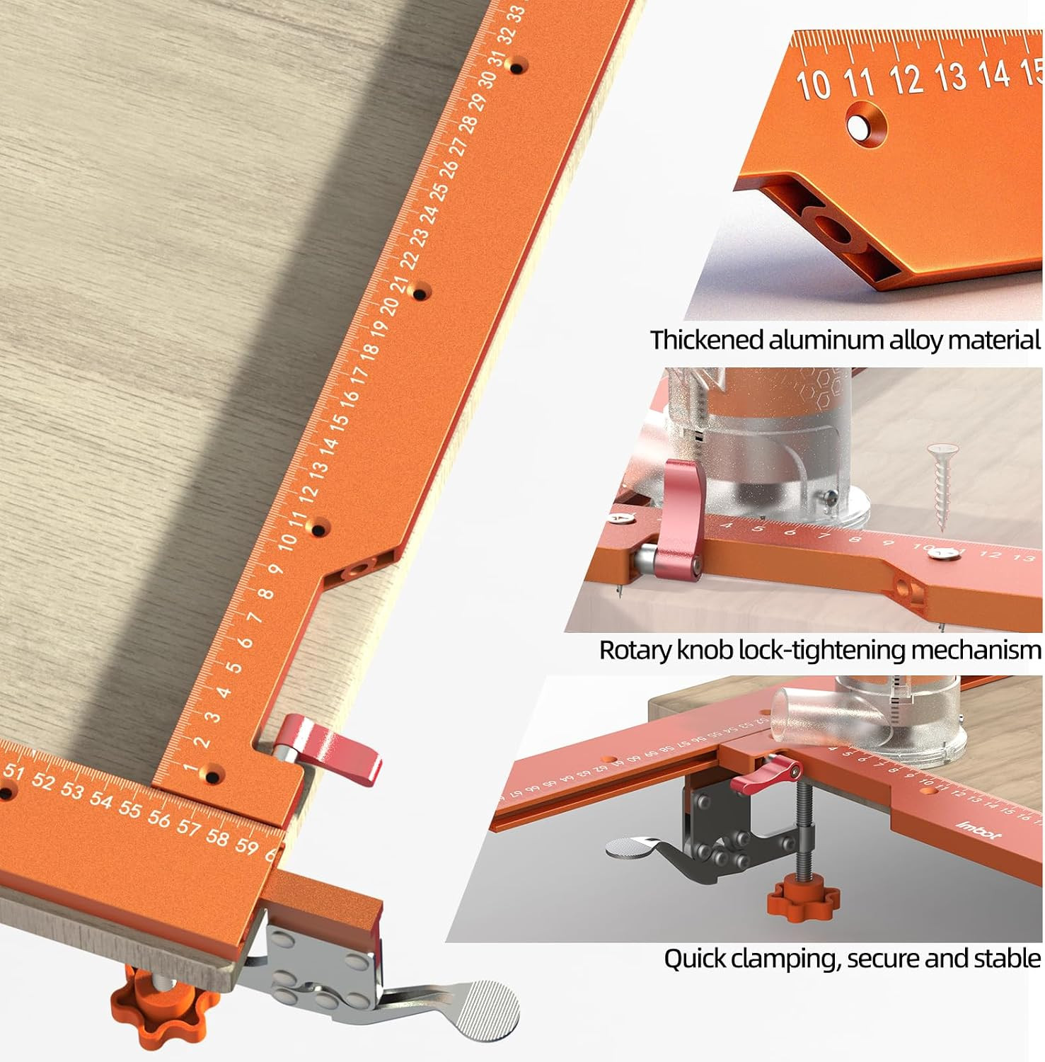 Adjustable Rectangle Router Jig – Professional Groove Router Jig for Precise Gro