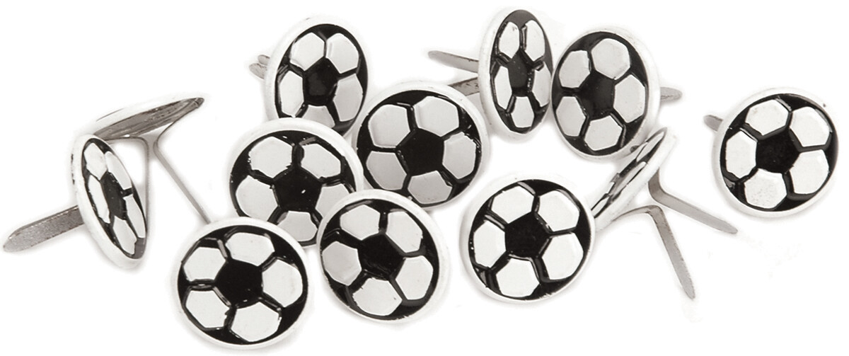 Eyelet Outlet Shape Brads 12/Pkg-Soccer Balls (Pack of 3)