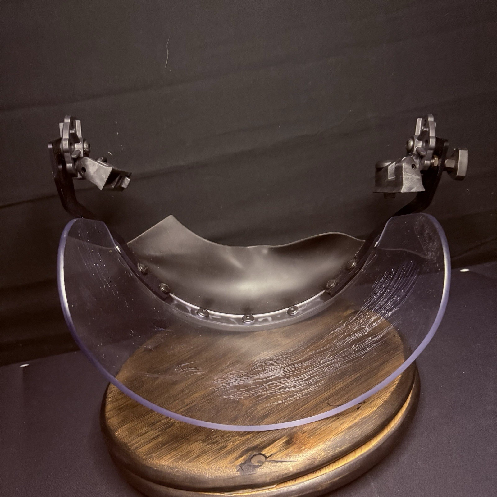 Rail Mounted DK7 Face Shield For Ballistic Helmet (With Mounts) Heavy Duty USED