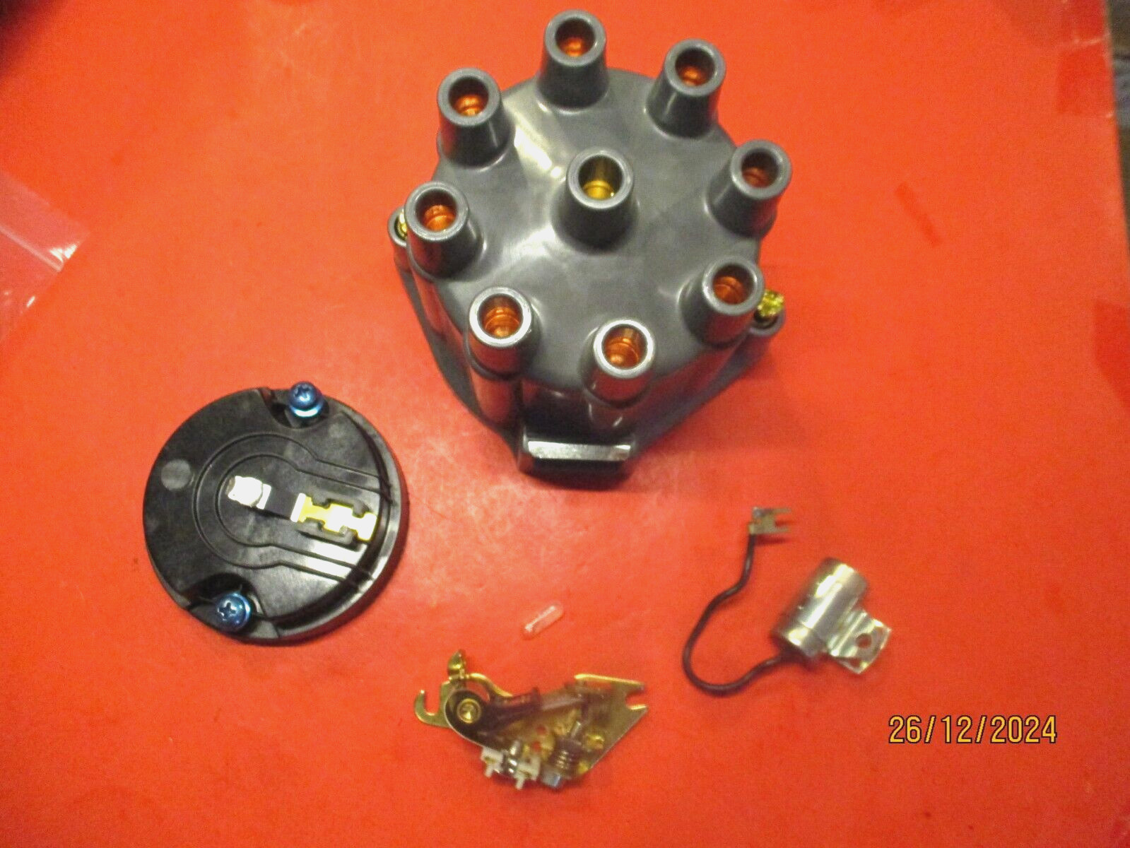 CHEVROLET-CAMARO-CHEVELLE-CAPRICE-1957-75-DISTRIBUTOR CAP & ROTOR-POINT-COND.LUB