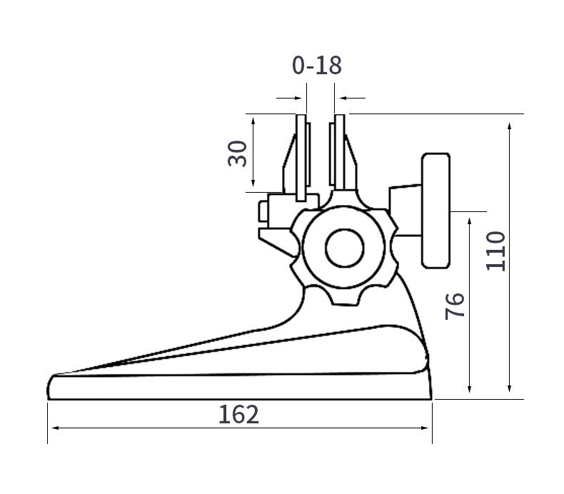 Precision Micrometer Holder Stand Base for0-4''Micrometers Stable Alloy Material