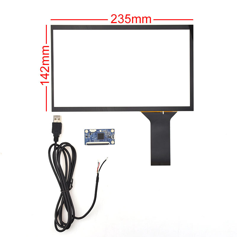 10.1 inch G+G 235*142mm 10 Piont Touch Screen 16:9 Capacitive +USB Controller