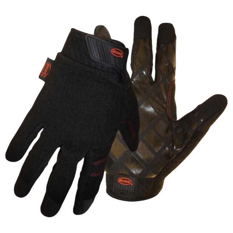 Boss Unisex Indoor/Outdoor Diamond Grip Mechanics Glove Black M 1 pair