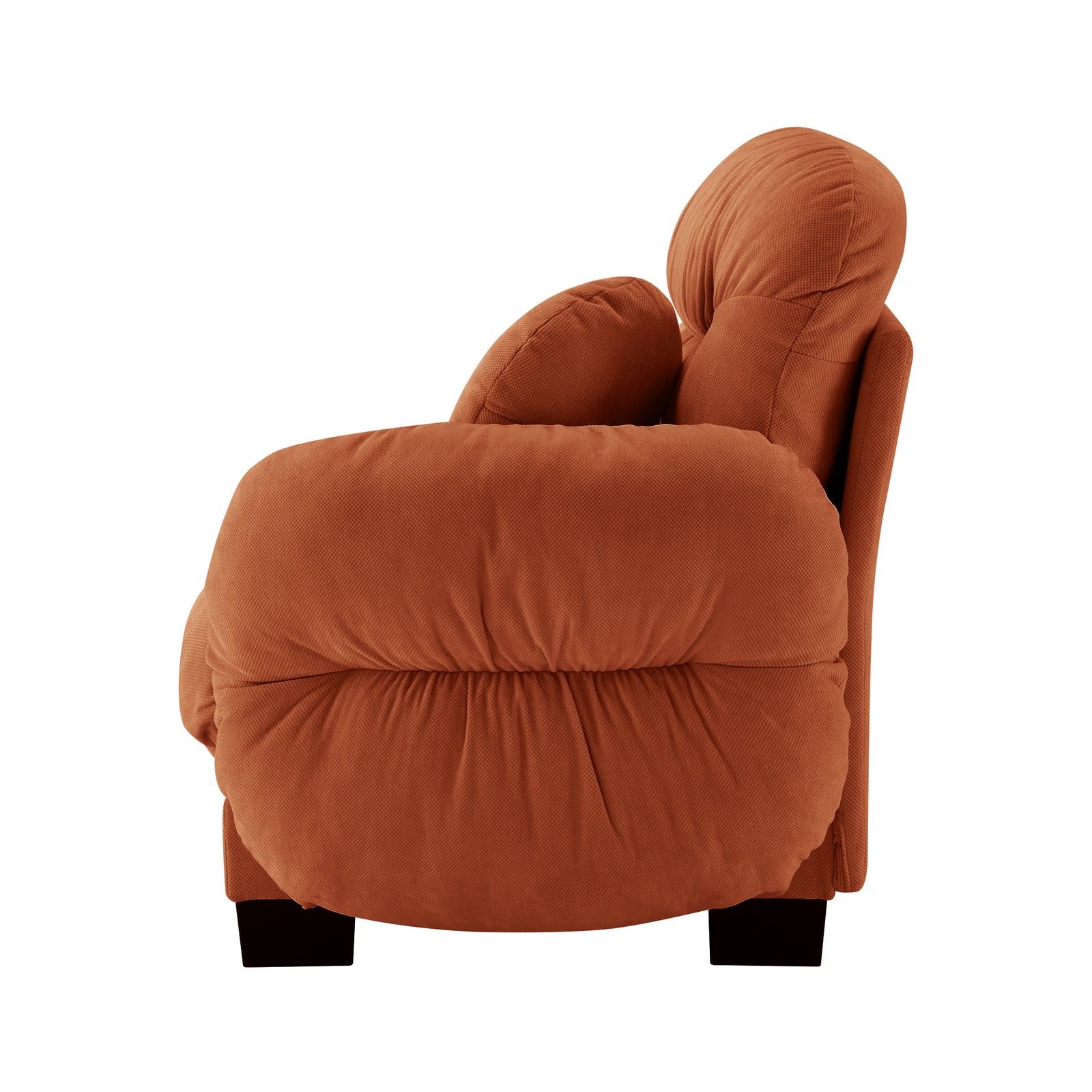 Flora Sofa RSF Chenille 1-Seat Sofa in Orange