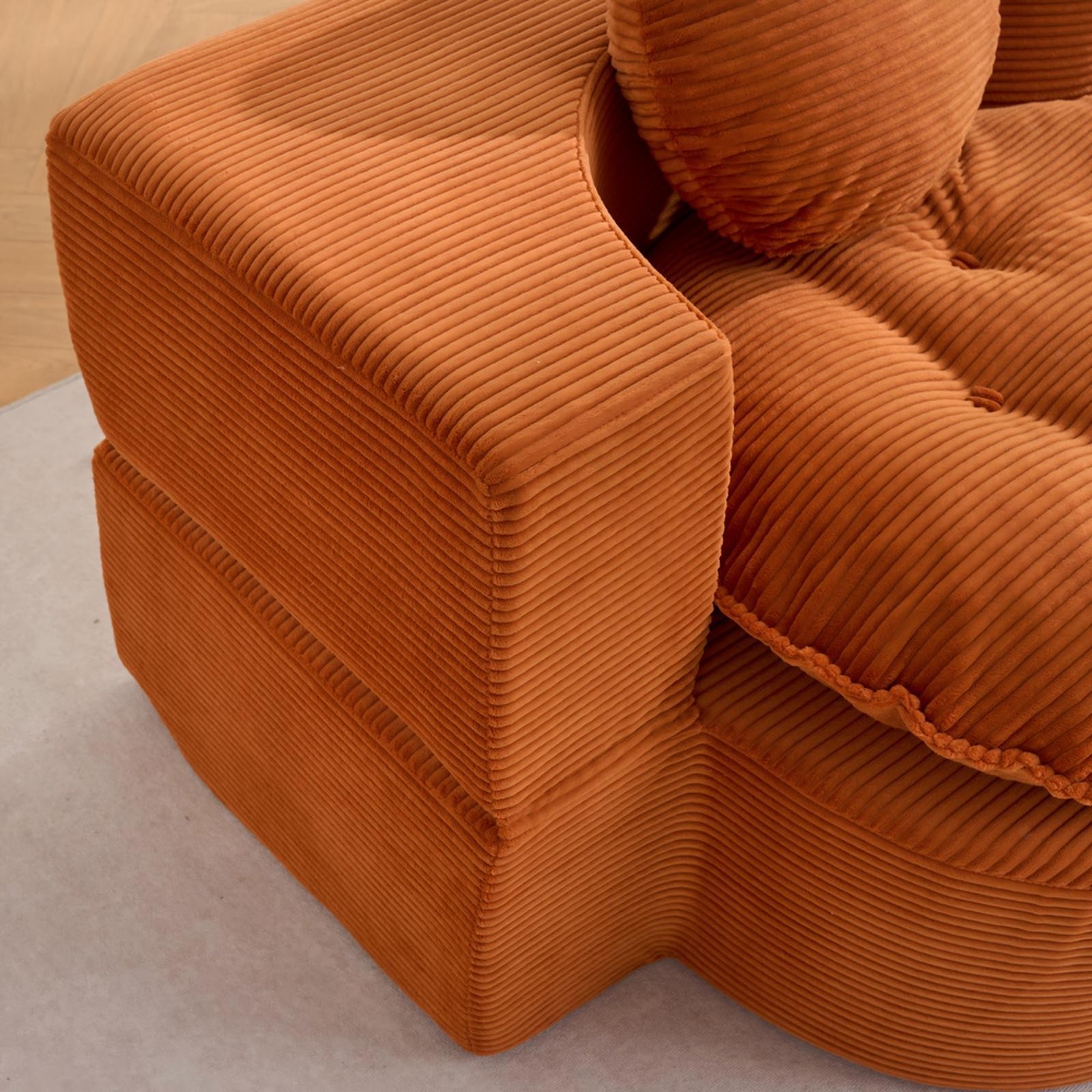 Foldable Guest Bed Modular Compressed Foam Loveseat Sofa Convertible Sleeper