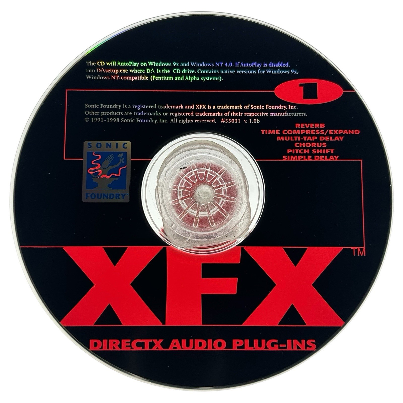 Sonic Foundry XFX DirectX Audio Plug-Ins Software & User Manual 1998