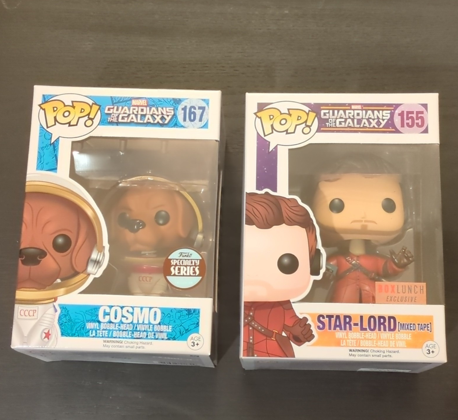 Funko Pop! Guardians of the Galaxy 2-Pack Cosmo #167 Star-Lord #155 BoxLunch